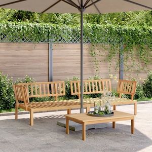 vidaXL Set canapele de colț paleți de grădină 2 buc. lemn masiv acacia imagine