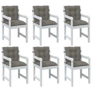 vidaXL Perne scaun cu spătar scund 6 buc. melanj gri 100x50x7cm textil imagine
