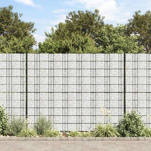 vidaXL Paravan de grădină aspect pietriș de marmură gri 35x0, 19 m PVC imagine