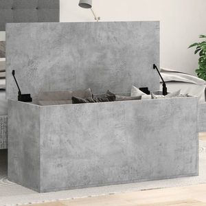 vidaXL Cutie de depozitare, gri beton, 100x42x46 cm, lemn prelucrat imagine