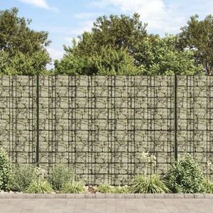 vidaXL Paravan de grădină cu aspect de piatră, gri, 35x0, 19 m PVC imagine