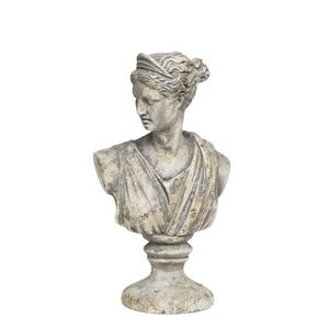 Statueta bust Caesara gri antichizat 17x11x30 cm imagine