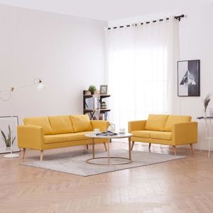 Canapea din material textil galben imagine