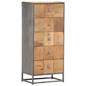 vidaXL Dulap cu sertare, 45 x 30 x 100 cm, lemn masiv reciclat imagine