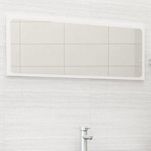 vidaXL Oglindă de baie, alb extralucios, 100x1, 5x37 cm, PAL imagine