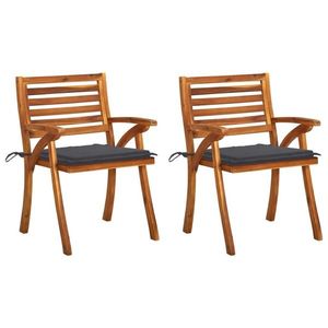 vidaXL Perne pentru scaun de grădină, 2 buc., antracit, 50 x 50 x 3 cm imagine