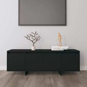 vidaXL Comodă TV, negru, 120x30x40, 5 cm, lemn prelucrat imagine
