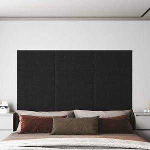 vidaXL Panouri de perete 12 buc. negru 60x30 cm textil 2, 16 m² imagine