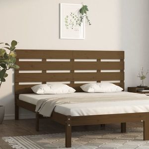 vidaXL Tăblie de pat, maro miere, 135x3x80 cm, lemn masiv de pin imagine
