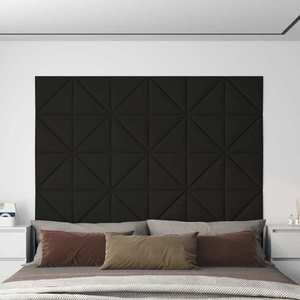 vidaXL Panouri de perete, 12 buc., negru, 30x30 cm, textil, 0, 54 m² imagine