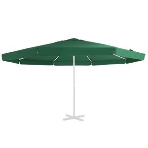 vidaXL Pânză de schimb umbrelă de soare de grădină, verde, 500 cm imagine
