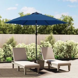 vidaXL Pânză de schimb umbrelă de soare grădină albastru azuriu 300 cm imagine