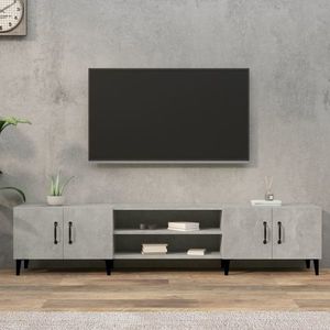 vidaXL Comodă TV, gri beton, 180x31, 5x40 cm, lemn prelucrat imagine