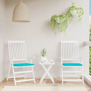 vidaXL Perne scaun grădină, turcoaz, 2 buc., 50x50x3 cm, textil imagine