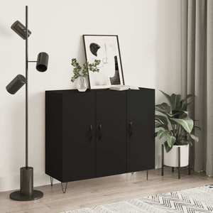 vidaXL Dulap, negru, 90x34x80 cm, lemn compozit imagine