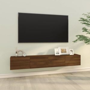 vidaXL Comode TV, 2 buc., stejar maro, 100x30x30 cm, lemn prelucrat imagine