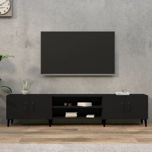 vidaXL Comodă TV, negru, 180x31, 5x40 cm, lemn prelucrat imagine