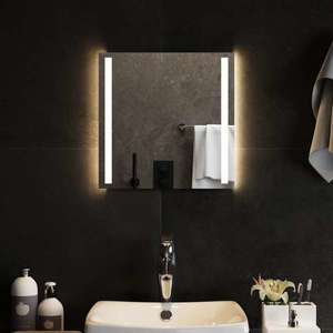 vidaXL Oglindă de baie cu LED, 40x40 cm imagine