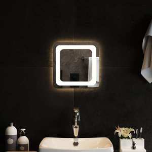 vidaXL Oglindă cu LED de baie, 30x30 cm imagine