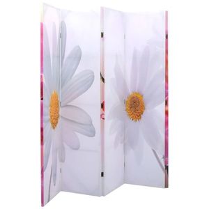 vidaXL Paravan de cameră pliabil, 200 x 170 cm, flori imagine