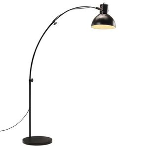 vidaXL Lampă de podea 25 W, negru, 150 cm, E27 imagine