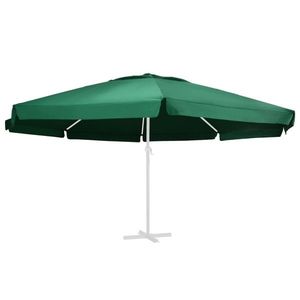 vidaXL Pânză de schimb umbrelă de soare de grădină, verde, 600 cm imagine