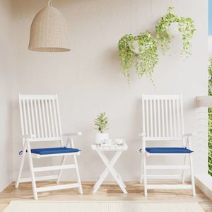 vidaXL Perne scaune grădină 2 buc. albastru 40x40x3 cm țesătură Oxford imagine