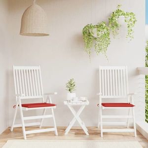 vidaXL Perne scaune grădină 2 buc. roșu 40x40x3 cm țesătură Oxford imagine