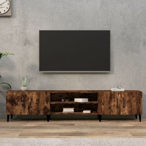 vidaXL Comodă TV, stejar fumuriu, 180x31, 5x40 cm, lemn prelucrat imagine