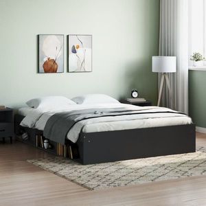 vidaXL Cadru de pat, negru, 160x200 cm imagine