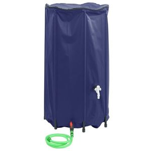 vidaXL Rezervor de apă cu robinet, pliabil, 380 L, PVC imagine