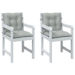 vidaXL Perne scaun cu spătar scund 2 buc. melanj gri 100x50x7cm textil imagine