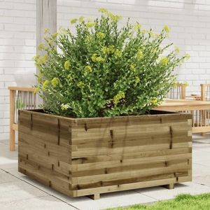 vidaXL Jardinieră de grădină, 90x90x49, 5 cm, lemn de pin impregnat imagine