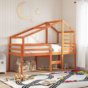 vidaXL Acoperiș pat de copii, 198x87x113 cm, lemn masiv de pin imagine