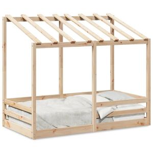 vidaXL Acoperiș pat de copii, 80x160 cm, lemn masiv de pin imagine