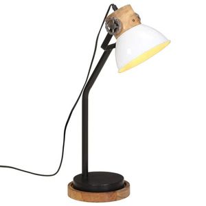 vidaXL Lampă de birou 25 W, alb, 18x18x60 cm, E27 imagine