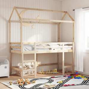 vidaXL Acoperiș pat de copii, 207x95, 5x159 cm, lemn masiv de pin imagine