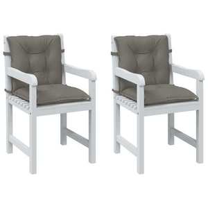 vidaXL Perne scaun cu spătar scund 2 buc. melanj gri 100x50x7cm textil imagine