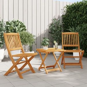 vidaXL Set mobilier grădină pliabil, 3 piese, lemn masiv acacia imagine