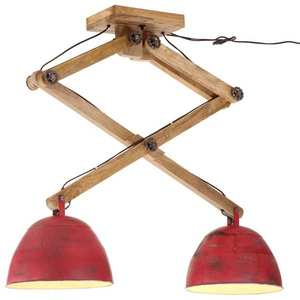 vidaXL Lampă de tavan 25 W, roșu uzat, 29x18x85 cm, E27 imagine