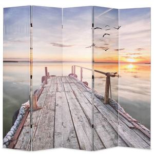 vidaXL Paravan de cameră pliabil, 200 x 170 cm, imprimeu lac imagine