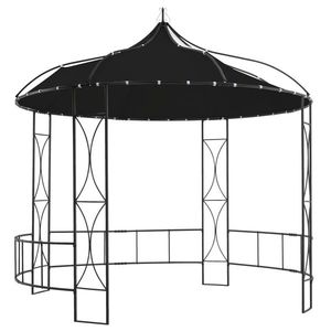 vidaXL Pavilion, antracit, 300 x 290 cm, rotund imagine