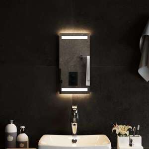 vidaXL Oglindă de baie cu LED, 20x40 cm imagine