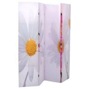 vidaXL Paravan de cameră pliabil, 160 x 170 cm, flori imagine