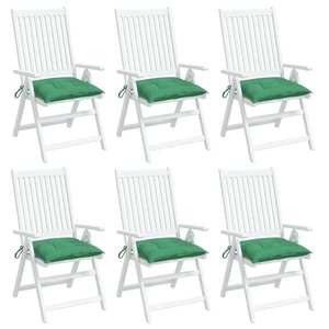 vidaXL Perne de scaun, 6 buc., verde, 50x50x7 cm, textil oxford imagine