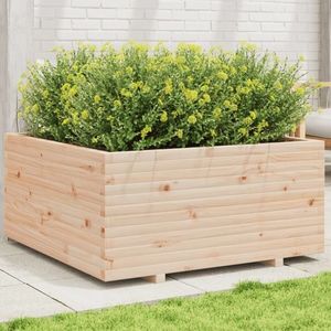 vidaXL Jardinieră de grădină, 100x100x49, 5 cm, lemn masiv de pin imagine