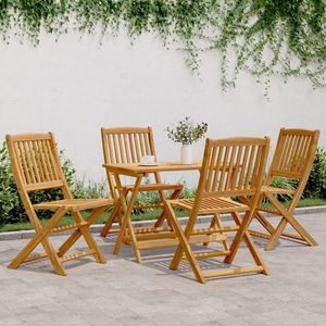 vidaXL Set mobilier de grădină pliabil, 5 piese, lemn masiv de acacia imagine