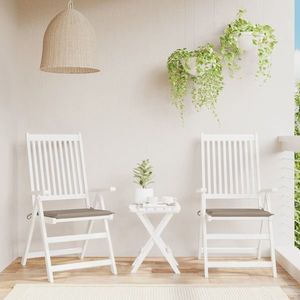vidaXL Perne scaune grădină 2 buc. gri taupe 50x50x3cm țesătură Oxford imagine