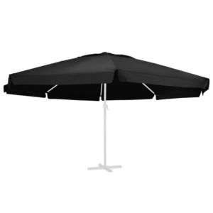 vidaXL Pânză de schimb umbrelă de soare de grădină negru 600 cm imagine
