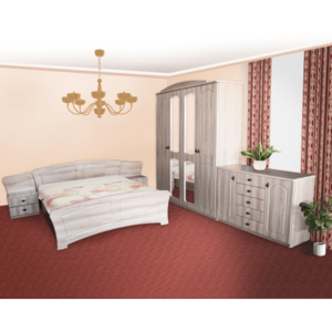 Dormitor Roma cu pat 140x200 cm ( culoare sonoma ) imagine